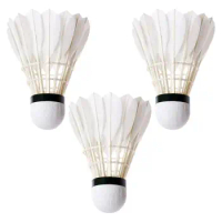 Badminton Shuttlecocks Feather 3pcs Feather Badminton Balls Shuttlecocks Badminton Training Equipments High Speed Duck Feather