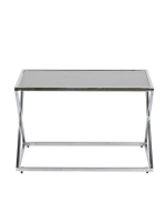 (PRE-ORDER 30-45 วัน)โต๊ะกลางเหล็กท๊อปกระจก รุ่น Drago สีดำ