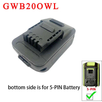 อะแดปเตอร์แปลงแบตเตอรี่สำหรับแบตเตอรี่ Worx รุ่น WA3530 และ WA3572 สำหรับเครื่องมือไฟฟ้า Green ของ W