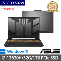 【ASUS 華碩】特仕版 15.6吋電競筆電(TUF Gaming FX507VI/i7-13620H/32G/1TB SSD/RTX4070 8G獨顯/W11)