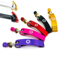 Folding Bike Stem Quick Release Aluminum Alloy Quick Release Lever Fixed Buckle Stem Repair Parts Black Red Gold Pink Red Purple