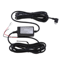 Hard Cable Hidden Wiring 5V 2.1A Mini USB Car Charger Power Supply Adapter Inverter Converter DC 12V to DC 5V (Mini USB)