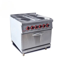Commercial 13.9KW Customized Vertical 4 Head Food Cooker Electric Cooking Stove With Oven