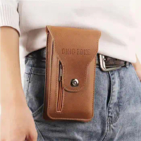 Leather Flip Phone Pouch Case For Samsung A73 A53 A13 A82 A22 A32 A52 A72 A12 5G Holster Belt Clip Waist Bag Wallet Phone Holder