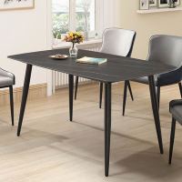 Boden-奧斯亞4.7尺工業風黑色岩板餐桌/工作桌-140x80x74cm