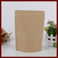 17*24+4cm 10pcs Kraft Paper Ziplock Bag For Gifts/tea/candy/jewelry/bread Packaging Paper Food Bag Diy Jewelry Pack Display