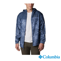 Columbia 哥倫比亞 男款-UPF40防潑水風衣-深藍 UWE87770NY (2023春夏)