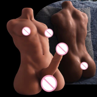 Sexy Man Torso Female Doll Realistic Dildo Female Masturbation Tight Hole Anus Huge Penis 18+ Sex Toys For Women