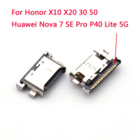10PCS For Huawei Nova 7 SE Pro P40 Lite 5G Honor X10 X20 30 50 USB Charging Port Dock Plug Charger Connector Socket Repair Parts