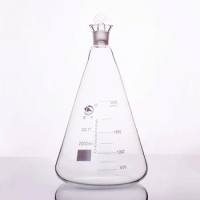 Lodine flask with ground-in glass stopper 2000ml,Erlenmeyer flask with tick mark,Lodine volumetric flask,Triangular flask