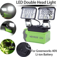 Cordless Portable LED Work Light for Greenworks 40V Li-ion Battery Actual Power 24W Compatible with Greenworks 40V Battery Serie