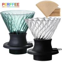 Immersion Dripper Switch Glass Pour Over Coffee Maker V Shape Drip Coffee Dripper and Filters V02