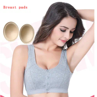 Front button comfortable cotton Bra for mastectomy