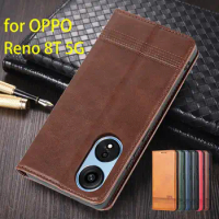 Deluxe Magnetic Adsorption Leather Fitted Case for OPPO Reno 8T 5G / Reno8 T 5G 6.7" Global EUR RUS Flip Cover Case Fundas Coque