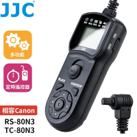 JJC佳能Canon副廠定時快門線遙控器TM-A(相容原廠RS-80N3/TC-80N3)適R1 R3 R5 1D 5D 6D 7D C II III IV EOS 3 1V HS D60 D30