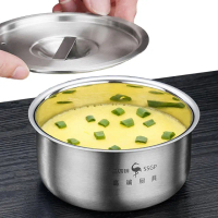 【PUSH!】餐具用品 燉盅316不銹鋼12cm帶蓋蒸蛋碗水蒸雞蛋羹嬰兒輔食飯蒸飯蒸菜碗(碗 蒸蛋碗 燉盅 E206)