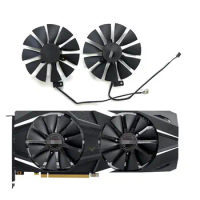 2 fans brand new for ASUS GeForce RTX2060 2070 2080 8GB dual OC graphics card replacement fan FDC10U12S9-C T129215SU