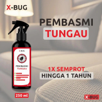X-BUG Pembasmi Tungau 250ml Perlindungan Natural 1 Tahun Bahan Alami Tidak Berbekas Tidak Meninggalk
