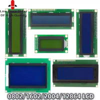 LCD Module Blue Green Screen For Arduino 0802 1602 2004 12864 LCD Character UNO R3 Mega2560 Display PCF8574T IIC I2C Interface