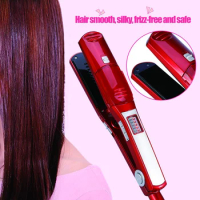 Professional Steam Hair Straightener Ceramic Vapor Infrared Heating Flat Iron Steam Hair Straightening Iron