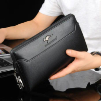 men's clutch bag password Long wallet PU leather carteira zipper masculino Many slot mens large purse business wallet Clutche