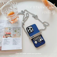 Cool Fashion Case for Iphone 14 Pro Max 13pro 12Pro 11 Xsmax Xr Metal Cross Street Trend Blue Design Tidal Current Element Shell