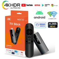 MX10 Mini TV Stick H618 Quadcore Android 13 ATV 4K HD 2G 16G TV Box 2.4G 5G Dual Wifi Smart Media Player TV Receiver For Youtube
