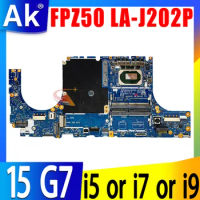 For HP ZBook Fury 15 G7 FPZ50 LA-J202P Laptop Motherboard I5-10400H I7-10850H I9-10885H CPU Notebook Mainboard