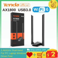 USB WIFI Adapter WiFi 6 AX1800 Dual-Band Tenda Network Card 1800mbps USB3.0 5dBi antennas 2.4&amp;5G Wireless Adapter for PC Laptop