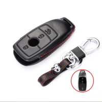 Car 4D Genuine Leather Key Case Cover Wallet For Mercedes Benz E Class W213 E200 E260 E300 E320 Auto Interior Accessories