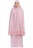 SITI KHADIJAH Siti Khadijah Telekung Modish Ambar in Blush Pink