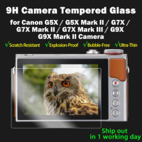 2PCS G7X3 Camera Glass 9H Tempered Glass LCD Screen Protector for Canon PowerShot G7X MARK II III G5X MARK II G9X Mark II Camera