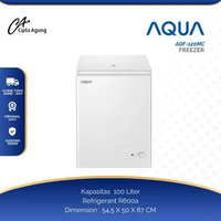 AQUA FREEZER BOX CHEST FREEZER 100L 100 LITER AQF120MC AQF120 MC AQF-120MC AQF 120 GARANSI RESMI