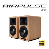 【現折$50 最高回饋3000點】 AIRPULSE A80 主動式喇叭 (淺木紋)