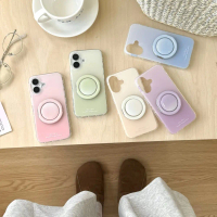 เคสโทรศัพท์ขาตั้ง IMD รูปหัวใจ ไล่โทนสี เข้ากันได้กับ iPhone 16Pro/ProMax, 15Pro/ProMax, 14Pro/ProMa