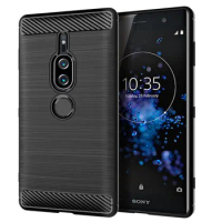 For Sony Xperia XZ2 Premium Luxury Carbon Fiber Skin Full Soft Silicone Cover Case For Sony XZ2Premium Phone Cases