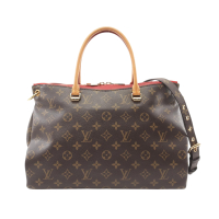 【二手名牌BRAND OFF】LOUIS VUITTON LV 路易威登 棕色 原花 PVC塗層帆布 Pallas 兩用包 M41175
