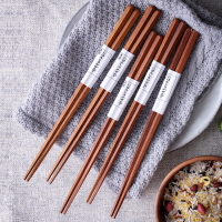 半物生活木筷子家用高檔日式尖頭筷子實木防霉防滑鐵木筷公筷