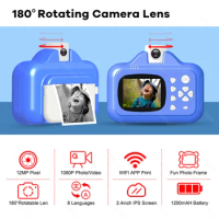 Wifi Instant Camera Printing Dual Selfie Video Game Digital Camera Mini Thermal Photo Printer Instant Printer as Gifts