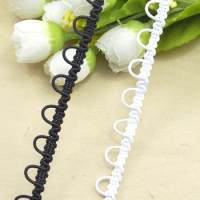 5m/16.4ft each pack white black lace trims ribbons curve lace fabric sewing centipede wedding braided curtain dress DIY accessor