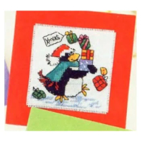 Amishop Cross Stitch Christmas Cards Penguin Cards Christmas Gift Needlework Diy