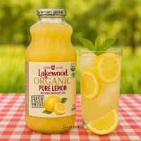 Lakewood Organic Pure Lemon Juice 370ml | USDA Certified Organic, Fresh Pressed, Not From Concentrat