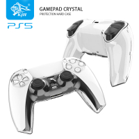KjH-PS5遊戲手柄水晶保護硬殼 分體式設計 安裝簡單 增強手感 有效保護 無線手柄透明PC保護殼