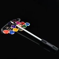 Dice Chips Rake Gaming Desk Accessories Metal Chip Rake Telescopic Roulette Poker Chips Rake Collector Rod Casino Accessories