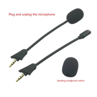 Headset Microphone Replacement 3.5mm Noise Reduction Microphone For Audio Technica ATH-GDL3 Gaming Headset Bendable Microphone