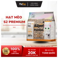 S2pet Thức Ăn Hạt Cho Mèo S2 PET S2 Premium Gói 5Kg Siêu Topping Ruốc Cho Mèo Mọi Lứa Tuổi 58% Thịt 