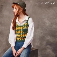 【Le Polka】復古學院針織背心-女