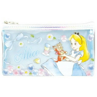 大賀屋 日貨 愛麗絲 筆袋 化妝包 鉛筆盒 收納包 皮包 化妝袋 包包 迪士尼 Alice 正版 J00018476