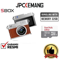 JPC KEMANG SBOX Mini Digital Camera Pocket SBOX Mini Life Kamera GARANSI RESMI Brown + 32GB