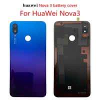 For Huawei Nova 3 Battery Cover Glass Nova 3 Back Panel Rear Door Housing Case For Huawei Nova 3 Battery Cover